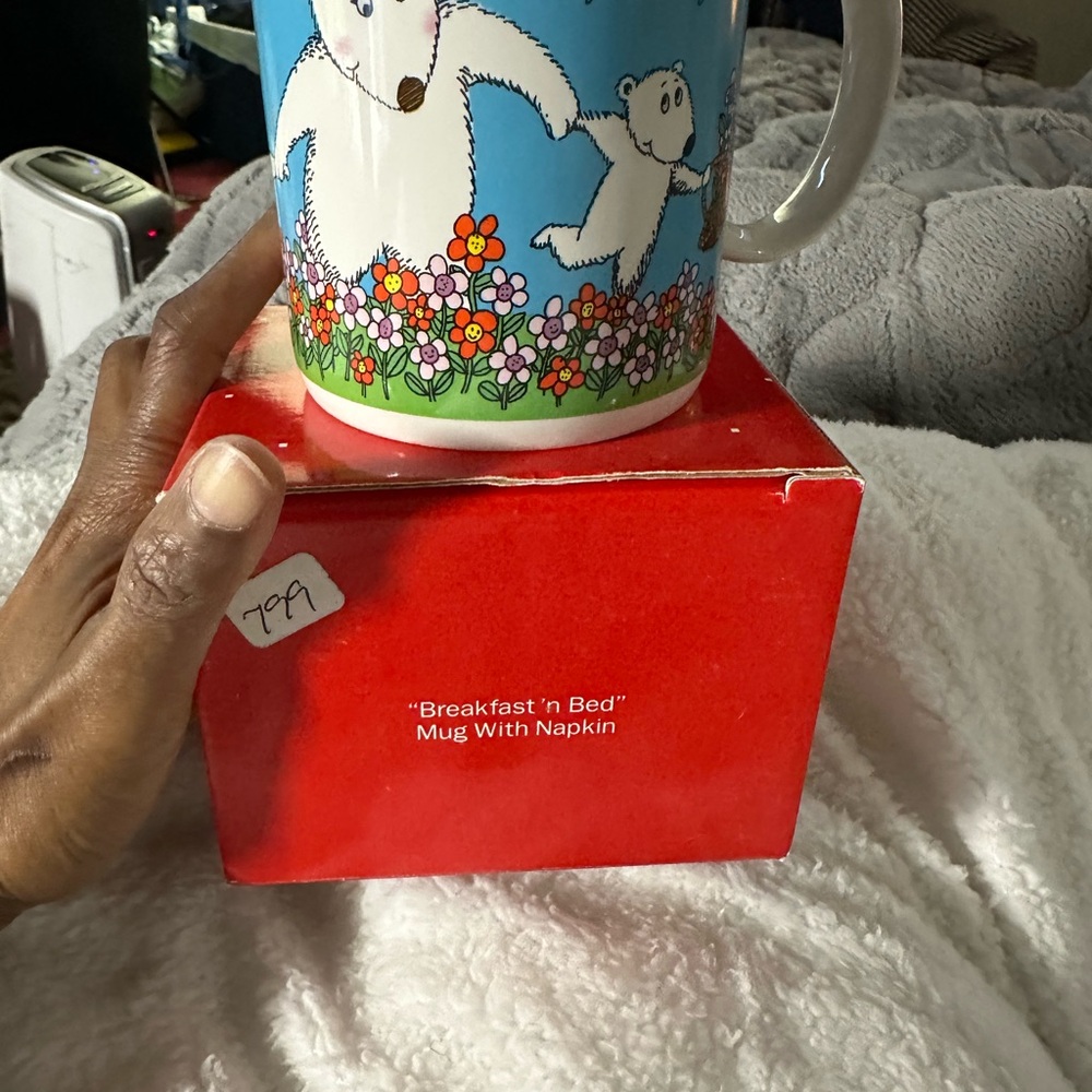 Avon Breakfast in bed Mug with Napkin(cloth napkin)
